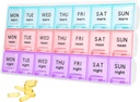 Duży tygodniowy pill organizer 3 razy w ciągu dnia, Travel pill cases Moisture- Dowód 7 dzień pill Contaner, Medicine pill Organizer, Przenośne do tabletek witaminy suplementy oleju rybnego