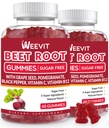 Gummy buraczane, suplement tlenku azotu dla mężczyzn Kobiety 124; Organiczny Gummy buraczany z ziarnem winogron, Grapegranat, Czarny pieprz, Witamina C, B12