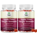 Jabłko Cydr Gummies ocet z matczynym - Natural Energy Supplement ACV Gummies z Matką do Oczyszczania Ciała Immune Support i Gut Health- Pyszny suplement ACV z But Root Powder 2 opakowanie