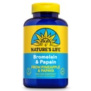 Bromelain & Papain & Nature 's Life 124; Enzymy proteolityczne dla gigestive support & Comfort 124; z Ananas & Papaya 124; 250mg (250 CT)