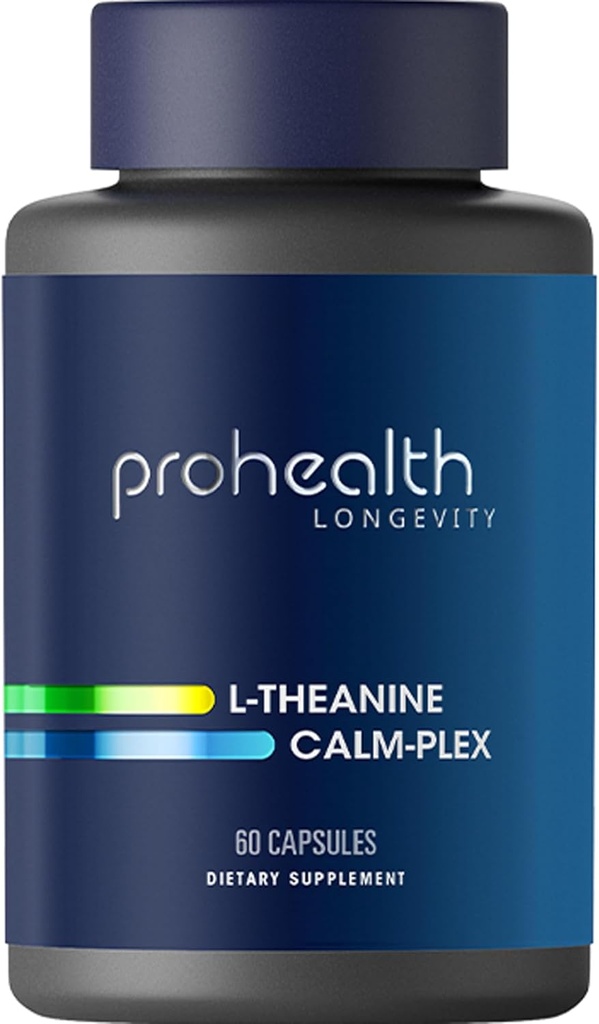 ProHealth L- Theanine Calm- Plex z GABA i 5- HTP (Suntheanine) (100 mg, 60 Kapsułek średnich)
