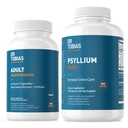 Dr. Tobias Adult Multivitamin & Psyllium Codzienne Wspomaga Energia, Immunitet & Zdrowe Movement z 42 Fruits & Vegatables, Psllium Husk, Bentonite Clay, Nasienie lniane i Naturalne Składniki