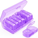 AUVON XL Cotygodniowy Pill Organizator 2 razy dziennie, AM PM Pill Case z One- Side Duże otwarcie dla łatwego w użyciu, Pill Box 7 Day Travel Medication Organizator dla leków, Witaminy, Oleje rybne, Suplementy