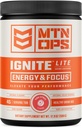 MTN OPS Ignite Lite Energy Drink Powder Guten Free Nitric Oxide Supplement Drink Mix, L Arginina, L Cytrulina, Kofeina & Nutropic Sugar Free Drink Mix, 45 Servings, Pink Citrus