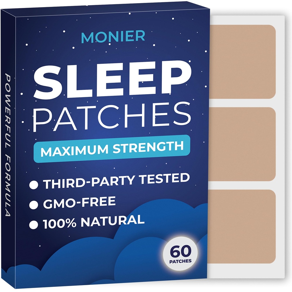 Łaty senne dla dorosłych Ekstra siła 124; Easy- to- Zastosuj łatę senną z Melatonin & Valerian 124; Relax & Wake Up Odświeżony 124; Długotrwały komfort nocy dla mężczyzn i kobiet 124; 60 Łaty