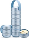 Zannaki Metal Cotygodniowy Pill Organizator, Duży Pigułka podróży 7 dzień, Wodoodporny Codzienne Pill Case z Silicone Handle, Aluminiowy Alloy przenośny Pill Holder pojemnik na witaminy, Medycyna, Suplement, Pigułki