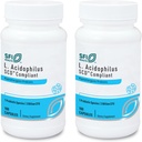 Klaire Labs SFI Health L. Acidophilus - 3 Billion CFU Lactobacillus Probiotic, Pure SCD Compliant Formula for Men & Women, Hypoalergenic & Non-Dairy (100 kapsułek, 2 opakowania)