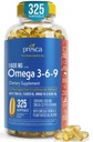Omega 3- 6- 9 Suplement diety (325 szt.) - Promowanie funkcji wizualnej i zdrowia oczu - Serce podtrzymujące, Zdrowie układu sercowo-naczyniowego, Zdrowa skóra, włosy i ogólne zdrowie (Omega 3- 6- 9)
