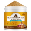 Organic Mushroom Supplement Powder for Dogs & Cats – 11 Mushroom Complex with Turkey Tail, Reishi & Cordyceps, Supports Lipoma, Lumps & Bumps Relief, Immune & Skin Health, 120g