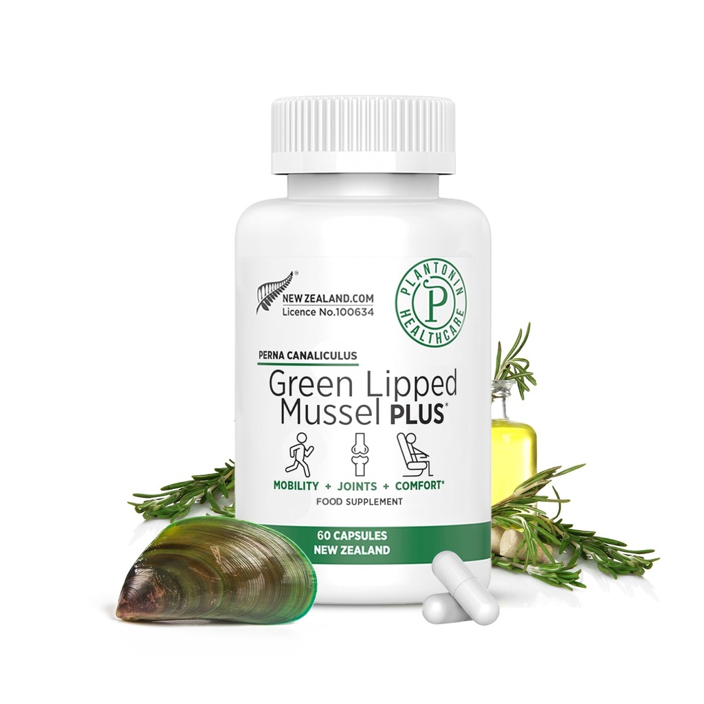Nowa Zelandia - Green Lipped Mussel for Human - 19,000mg Serving - Suszony Freeze Perna Canaliculus z Omega 3 - Wsparcie wspólnej mobilności i cyrkulacji - Non GMO & gluten - 60 Kapsułki