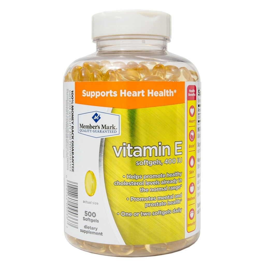 Członkowie Mark Witamina E 400 j.m. Suplement diety (500 ct.)