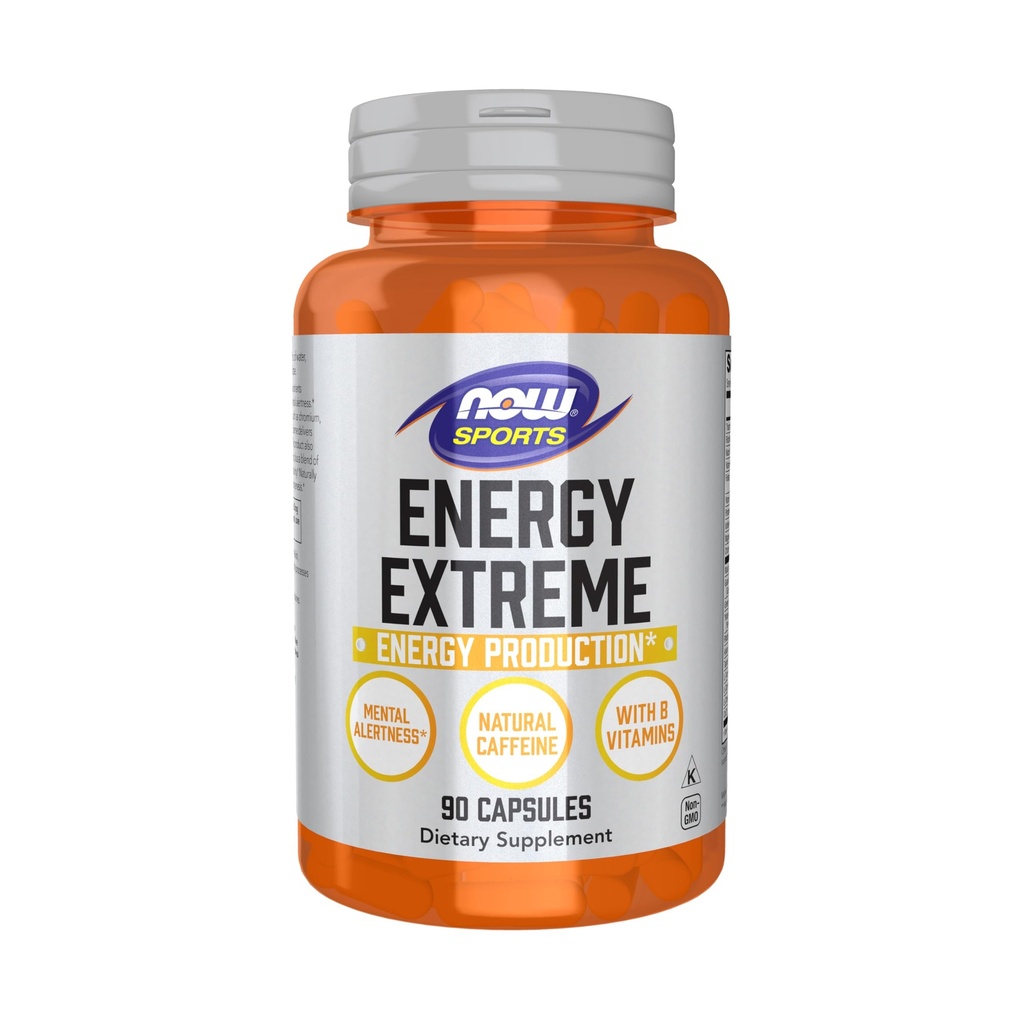Teraz żywność Sport Nutrition, Sports Energy Extreme z witamin B i innych współczynników, takich jak Chrom, Magnat magnezu i karnityna, 90 Kapsułki Veg