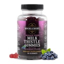 Bucklebury Mleko bez cukru Gummie 1000mg z Natural Blueberry Flavor - Wegan, Gluten- Free, Non-GMO Natural Milk Thistle Supplement for Liver Health, Immunitety & Antioksydant Support -60 Count