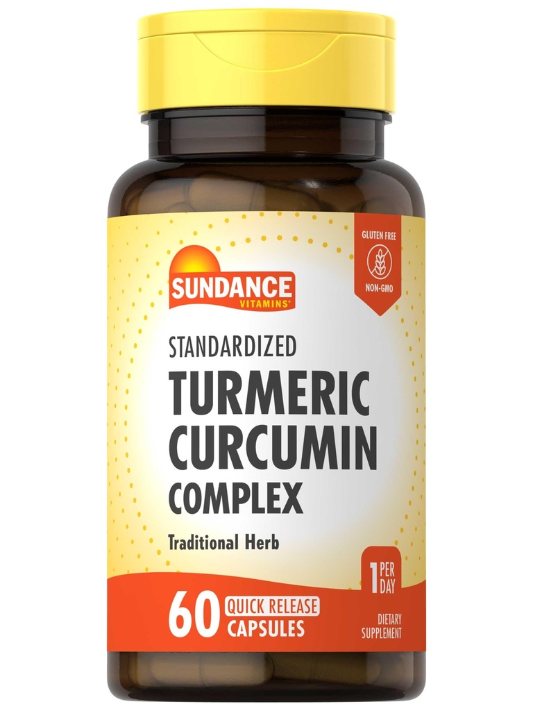 Sundance Turmeric Curcumin Complex: 124; 60 Quick Release Capsules: 124; Traditional Herbal Supplement: 124; Non- GMO i Gluten Free Formula