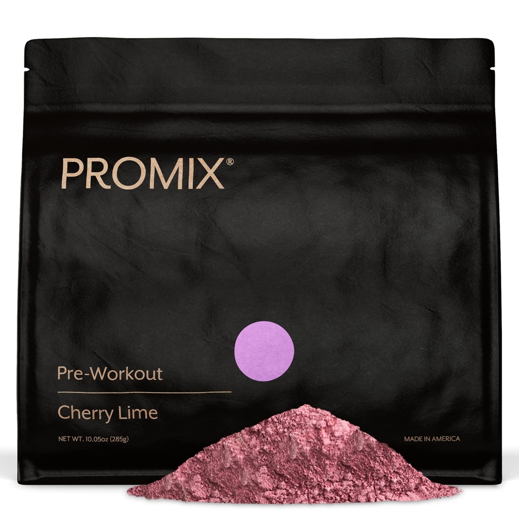 ProMix Nutrition Pre- Workout Powder, Wiśniowy Lim - Maksymalizacja Focus & Performance - Pomaga Muscle Gain, Endurance - Witamina B12, Kofeina, Beta- Alanina i L- Tyrsosine - 30 Służenie (Opakowanie 1)
