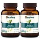 Himalaya Bacopa Monnieri Nootropowy suplement ziołowy, Alertywność mentalna, Wspomaga spokój, Pamięć, Krążenie, USDA Organic, Non-GMO, 750 mg, 60 Plant- Based Caplets, 2 Pack, 120 Day Supply