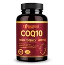 CoQ10- 400mg- Softgels with PQQ & Omega 3, Maximum Absorption Coenzym Q10, Potężny przeciwutleniacz do Heart Health & Energy Production, 120 Count, Non-GMO