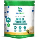 BioTrust Low Carb Protein Powder - Naturalne i pyszne serwatka & Kazeina Mieszanka z Grass- fed Hormon Darmowe krowy - Non GMO, Soy Free, Gluten Free, Hormon Free (Vanilla)
