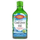 Carlson - Cod Liver Oil, 1100 mg Omega- 3, Plus Vitamin A i D3, Wild Caught Nordic Fish Liquid Oil, Green Apple, 250 ml (8.4 Fl Oz)