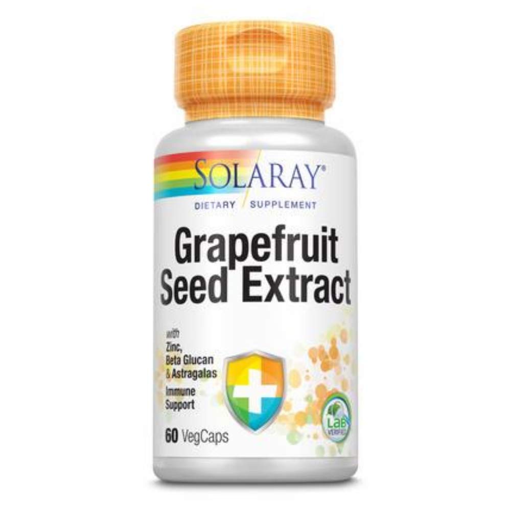 SOLARAY Grejpfrut Wyciąg z nasion Odporność Formuła kapsułki, 250 mg 124; 60 Liczba