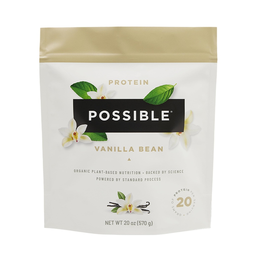 Białko w proszku Vanilla Bean - 20g Wegan, Mieszanka białka na bazie plantacji - Non-GMO, Non-Dairy, Gluten- Free - 3.5g BCAA - 9 Esential Amino Acids - 15-Day Supply - 1 Bag, 15 Służenie