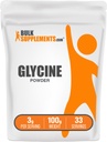 BulkSupplements.com Glycine Powder - Glycine Supplements, Amino Acid Supplement - Unflavored & gluten Free, 3g per Serving, 100g (3.5 oz) (opakowanie po 1)