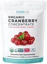 USDA Organic Cranberry Concentrat (50: 1) Proszek - 500mg jest odpowiednikiem 25,000 mg świeżej żurawiny - dla Nerki Cleanse & UTI Wsparcie witaminy - Kobiety - Suplement - 100 Słupki - Brak pigułek