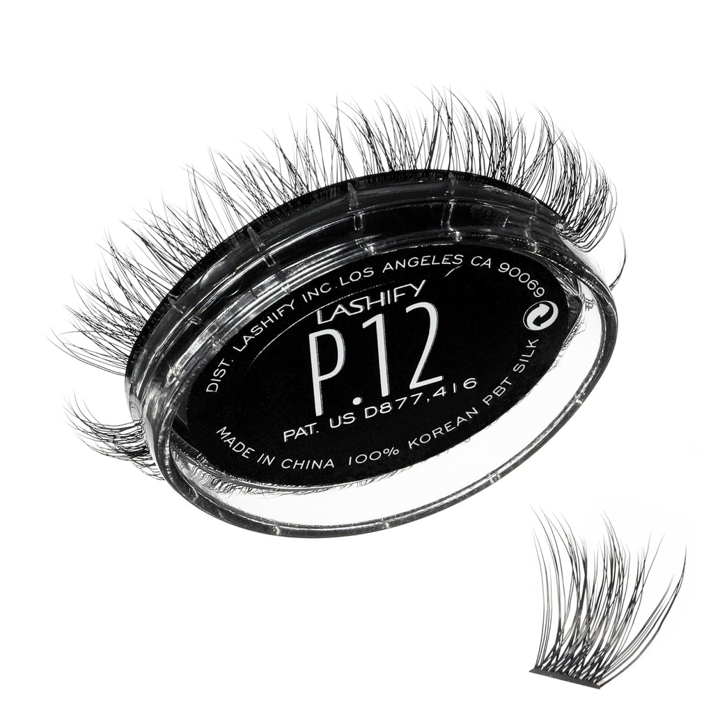 Lashify Plushy 12mm Gossamer Lashs w czerni, łatwe DIY fałszywe rzęsy dla obszerny jeszcze nadal naturalny wygląd