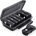 PulIV Cotygodniowy Pill Organizator 7 dzień 2 razy dziennie, Black Damp- Dowód AM PM Pill Box 7 dzień, Pill Case z przenośnym designem, Duży Organizator Medycyny dla Witamin, Leki, Oleje rybne, Suplementy