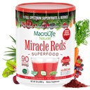 MacroLife Naturals Cud czerwieni Superfood Suplement Proszek Przeciwutleniacze Polifenole Enzymy Probiotyki - Surowy Non-GMO Organic Vegan Gluten & Dairy Free - 30oz (90 Służenia) 30oz