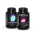 Intelligent Labs 2- in-1 Bundle of MagEnhance Triple Magnezu Complex (Magnezu Threonian Supplement with Mg Taurate and Mg Glycinate) + Glukozamina i Chondroitin Joint Care Complex with MSM