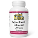 Czynniki naturalne, SelenoExcell Selenium 200mcg, przeciwutleniacz i wsparcie immunologiczne, 90 kapsułki