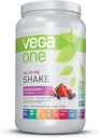 Vega One All-in-One Nutritional Shake Berry (20 Servings) - Plant Based Vegan Protein Powder, Non Dairy, Gluten Free, Non GMO, 30 Ounce (Pack of 1)