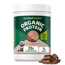 Proch do protein opartych na płynach, bogata dekadencka czekolada (16 Serw) - Wegańska & Organiczna - 20g proszku z protein grochowych do koktajli i shake - bez barwnika, bez glutenu