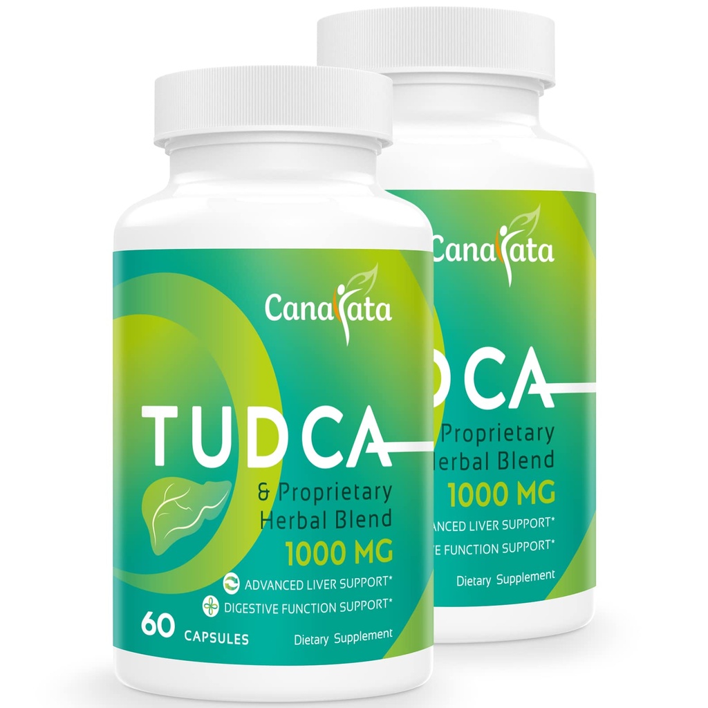 TUDCA Liver Supplements 1000mg - 120 Vegan kapsułki, TUDCA Bile Salts with Milk Thistle Herbal Blend Formuła do czyszczenia i naprawy wątroby