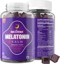 Melatonina Gumiaki 3mg 5 mg 1 mg - Zdrowe, spokojne wsparcie cyklu z 5HTP, L- Theanine, Balsam z cytryny, Rumianek, Kwiat Pasji, Witamina D3 dla wsparcia immunologicznego - niski cukier, Żelatyna wolna, Wegan - 60 Liczby