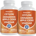 5- in-1 Ceylon Kapsułki cynamonowe 2355 mg - Jabłko Cydr Kapsułki z Turmeric, Panax Ginseng i Bioperine (120 Count, Pack of 2)