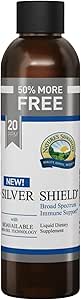 Nature 's Sunshine Silver Shield Liquid, 6 Fl Oz Brix124; Colloidalny Silver Liquid z Aqua Sol Technology zapewnia wsparcie immunologiczne i ochronę