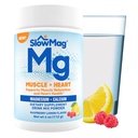 SlowMag ® Magnezu Proszek, Magnez + Suplement wapnia Drink Mix, Malina Lemon Flavor, Wspiera Relaks mięśni i Heart Health, 4oz