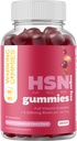 Gumie HSN - Gummie ze Skóry Włosów i paznokci - Gumie bez cukru Gummies Biotin 5000mcg z pełnym kompleksem witaminy do wzrostu włosów, Zdrowa skóra, Siła paznokci - 60 Ct truskawka & Cherry Flavor