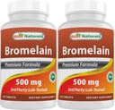 Best Naturals Bromelain 500 mg 120 tabletek (120 liczenie (opakowanie po 2))
