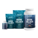 CORREXIKO Marine Collagen Supplement Pills & Powder Bundle - Zawiera 10,000mg podwójny hydrolizowany Collagen Proszek 1kg, 15 oz & 5oz i 1800mg Collagen Peptydes 120 Kapsułki - do włosów, skóry i paznokci