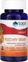 Trace Minerals Children's Feed My Brain - Brain Support Supplement for Kids - Multivitamin for Focus Support with Enzymes, Vitamins & Minerals - Fruit Punch Flavor, 60 Chewable Wafers (30 Servings)