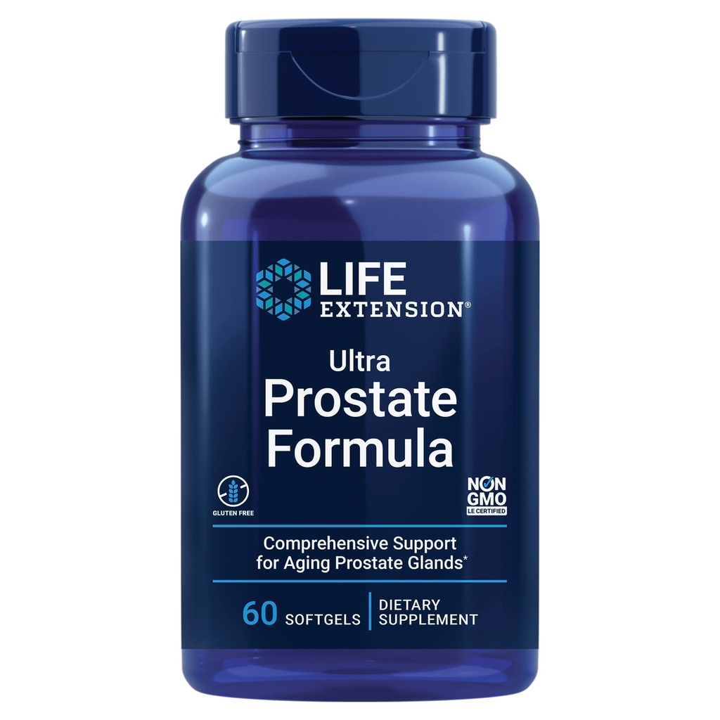 Life Extension Ultra Prostate Formula - Men 's Prostate Health Supplement with Beta Sitosterol, Saw Palmetto, Lycopene, Pumpkin Seed - 60 Softgels