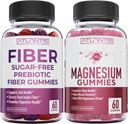 Atlantis Nutrition Sugar Free Prebiotic Fiber Gummies dla dorosłych 2- Pack (120 Gummies) + Magnezu Gummies - 770 MG Magnezu Citrate 60 Gummies