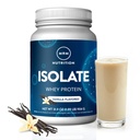 MRM Nutrition Isolate Serwatka Białko 124; Wanilia Smakowana 124; 24 g Białko 124; Dodano BCAAs + Glutamina Bis124; z Digestive Enzymes 124; Hormon + Antybiotyczne Wolne 124; 29 Służenie