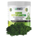 AKI Marine Phytoplankton Powder - Źródło Surowiec Omega- EPA Micro Algae Nannochloropsis - Białka oparte na roślinach, Witaminy dla ogólnego Wellness - Kompletne źródło białka, Vegan & GMO Free (2oz / 57g)