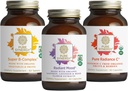 PURE SYNERGY Mood and Adrener Support Bundle Bird124; Mood Support Supplement with Organic Saffron Extract Bird124; USDA Organic Witamina C Bird124; Witamina B Complex Made with Whole Foods Bird124; Non-GMO and Vegan