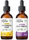 Wild & Organic Dandelion Tincture 2 fl oz & Milk Tistle Tincture 2 fl oz