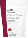 Bariatric Advantage Wapnia Citrate Chewy Bites 500 mg - Wysoce Absorbowalne i Digestible - Witamina D3 - Łatwy do żucia suplement wapnia - Malina Flavor - 90 Count